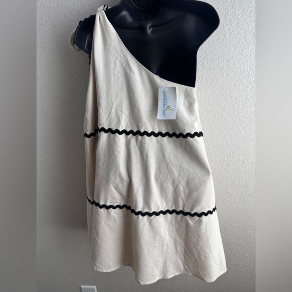 Lalavon Oatmeal Linen Dress Size Medium - Picture 5 of 11